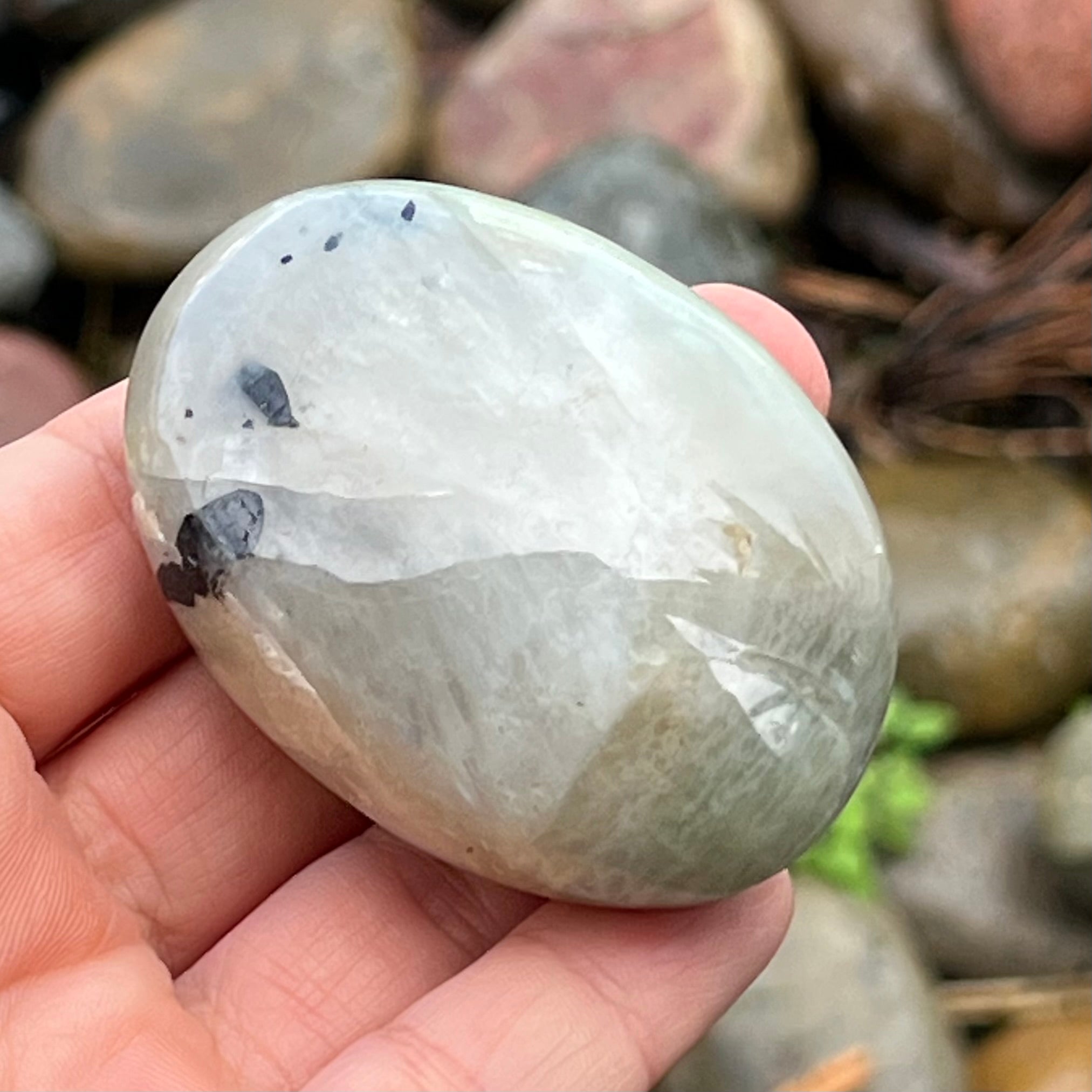 Moonstone Palm Stone
