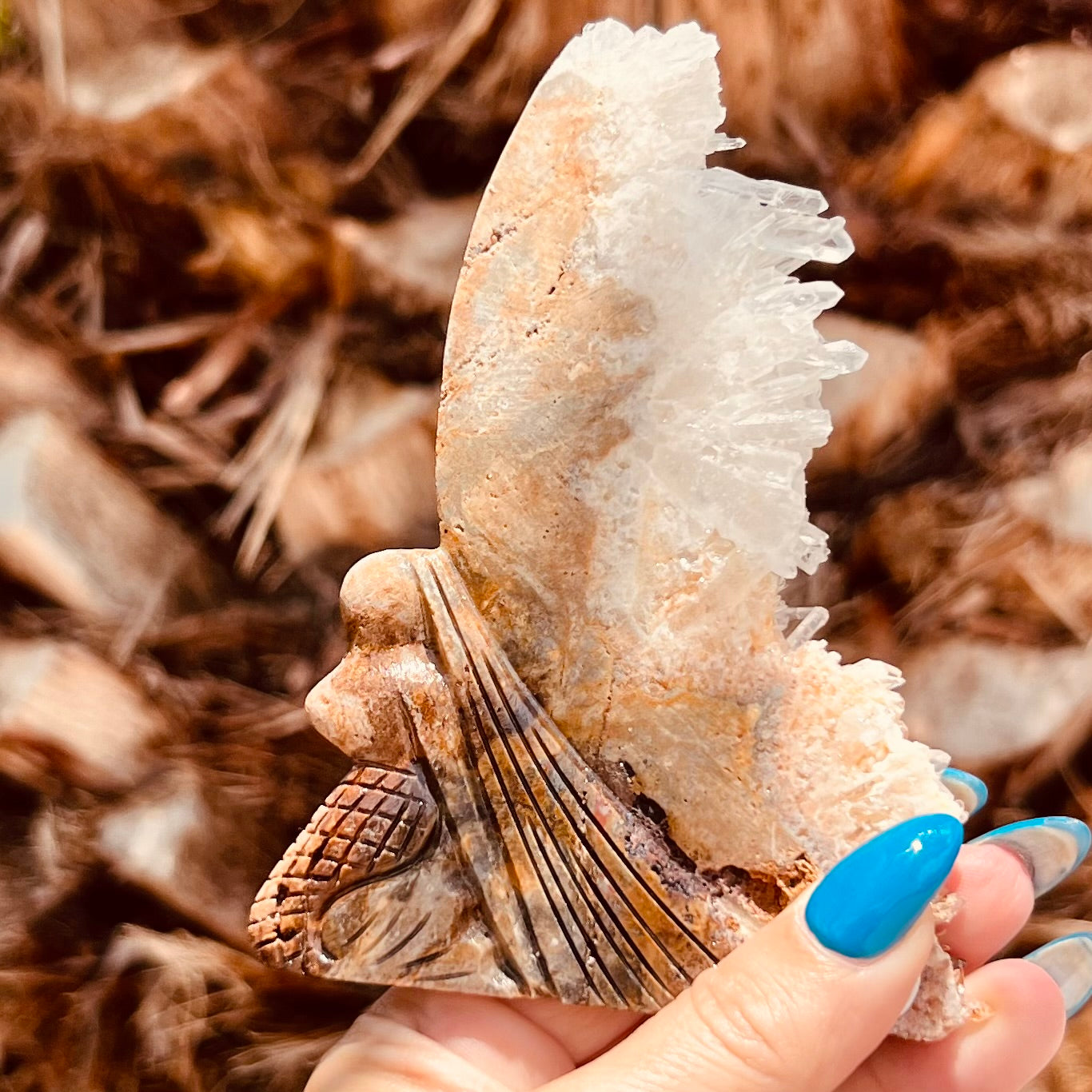 Clear Quartz Mermaid Carving