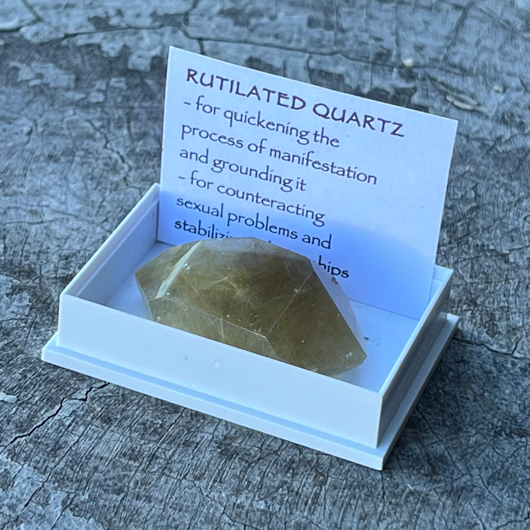 Rutilated Quartz ~ Specialty Boxed Crystal