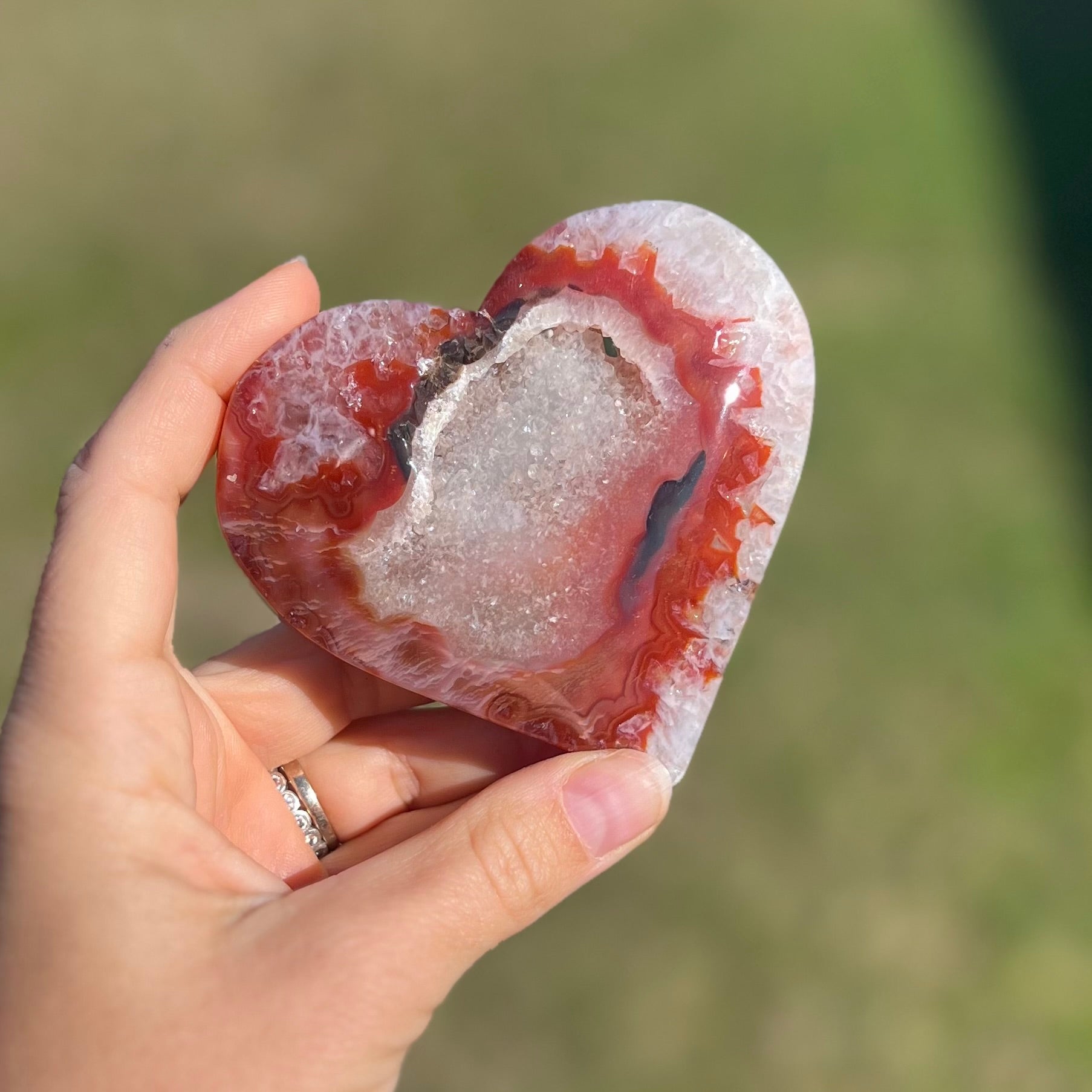 Carnelian Geode Heart