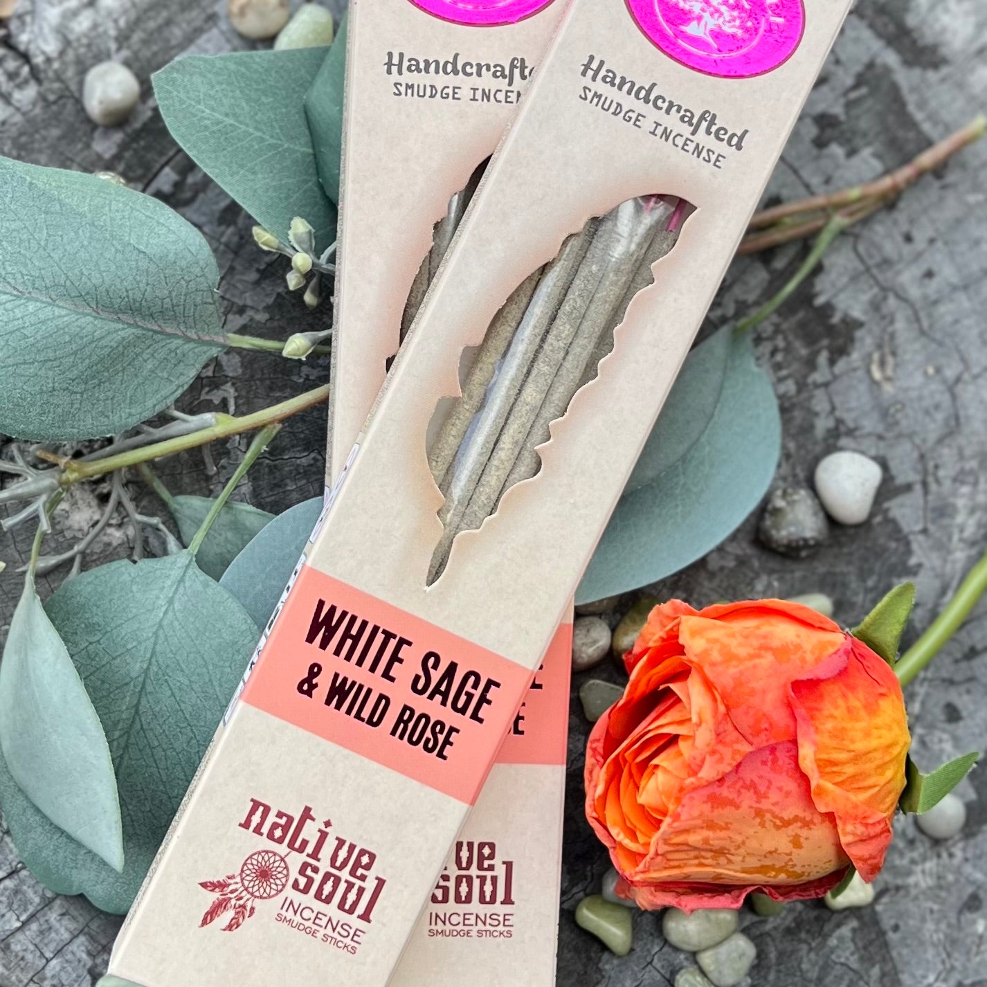 White Sage & Wild Rose Insence ~ Smudge Sticks