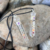 Clear Quartz & Chakra Pencil Generator Crystal Necklace