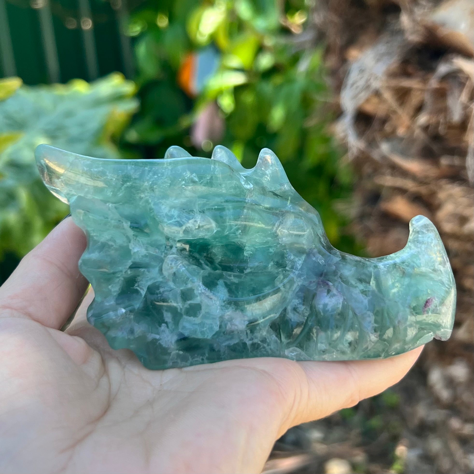 Green Fluorite Dragon Head