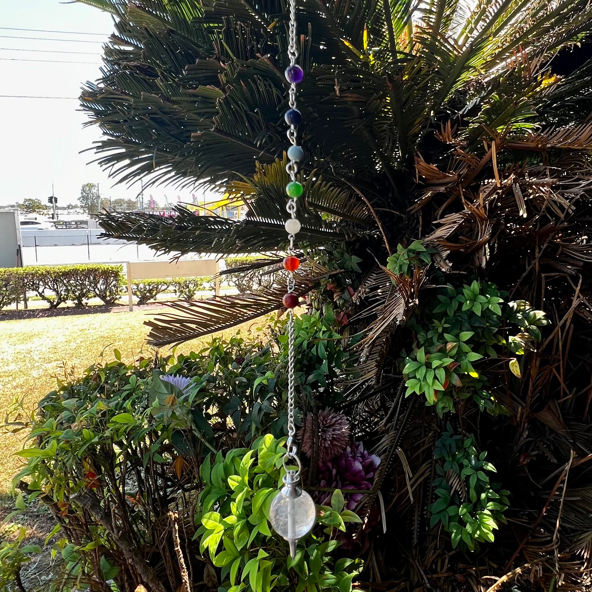 Clear Quartz & Chakra Pendulum