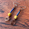 Muse Forged ~ Artesian Mookaite and Lapis Lazuli Earrings