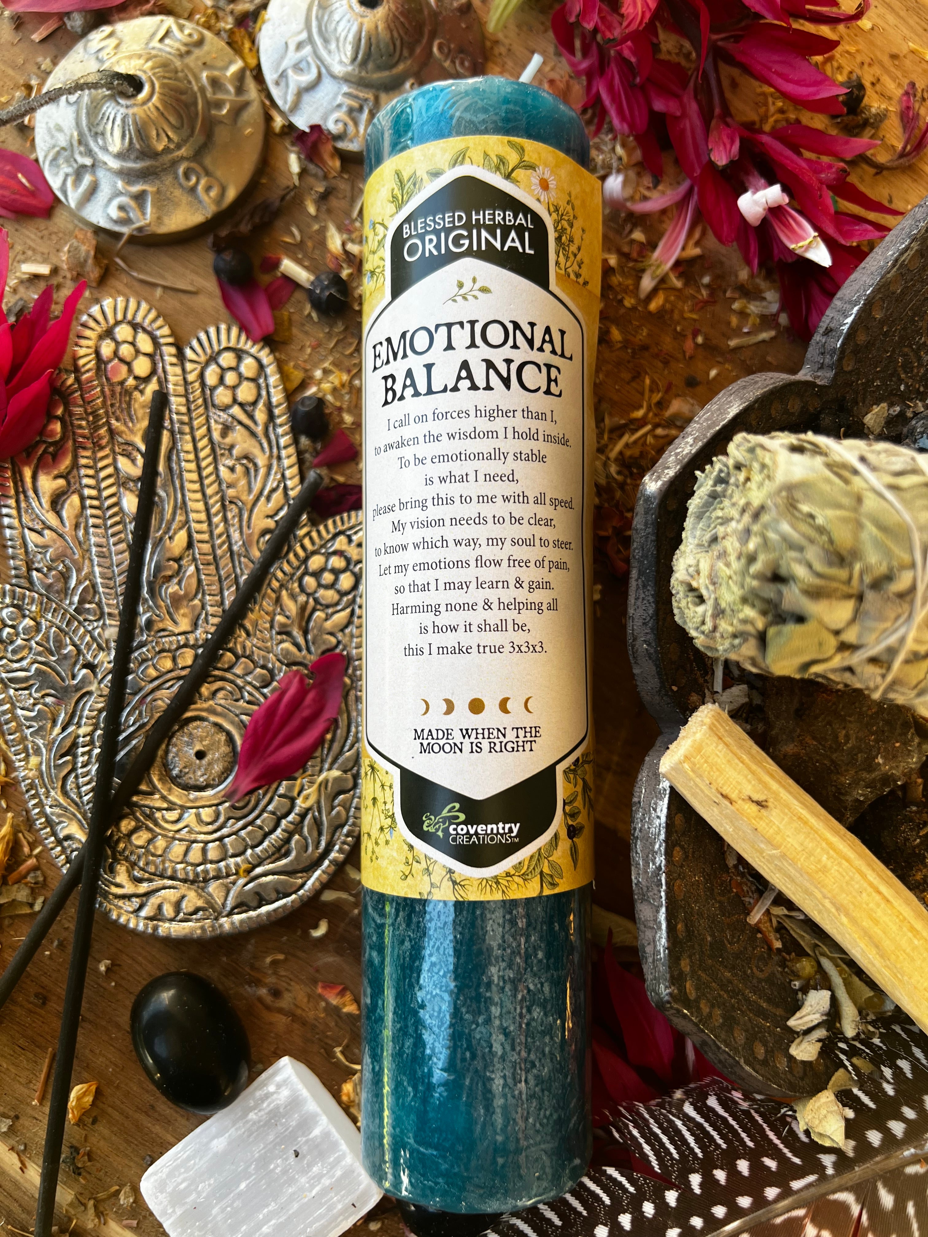 EMOTIONAL BALANCE Blessing Candle | Muse Crystals & Mystical Gifts