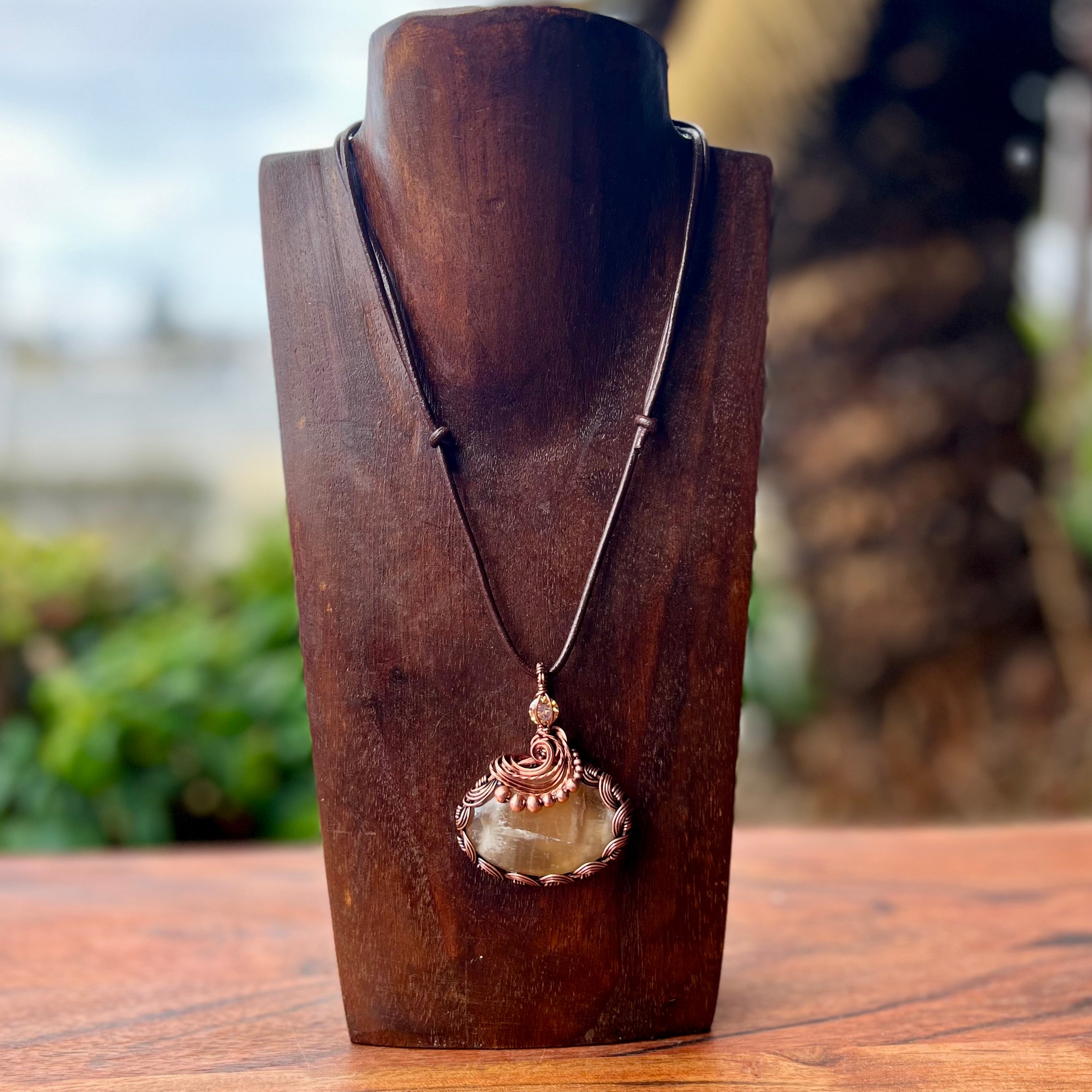 Muse Forged ~ Artesian Citrine and Moissanite Necklace
