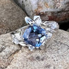 Blue & White Fluorite  ~ Sterling Silver Ring ~ 5