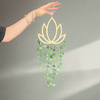 Sea Glass Lotus Wind Chime Wall Art ~ Green