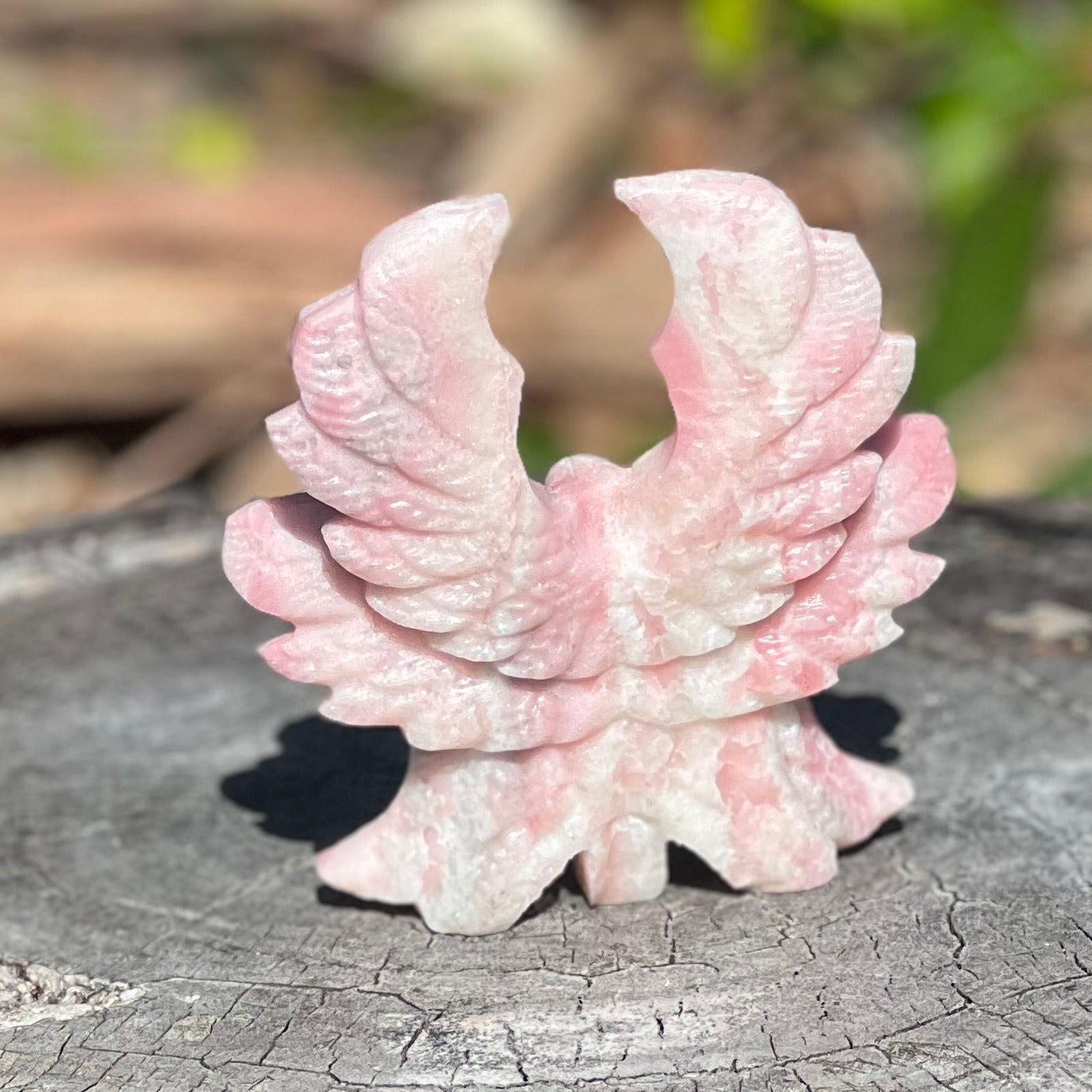 Pink Opal Goddess of Compassion Carving (1)