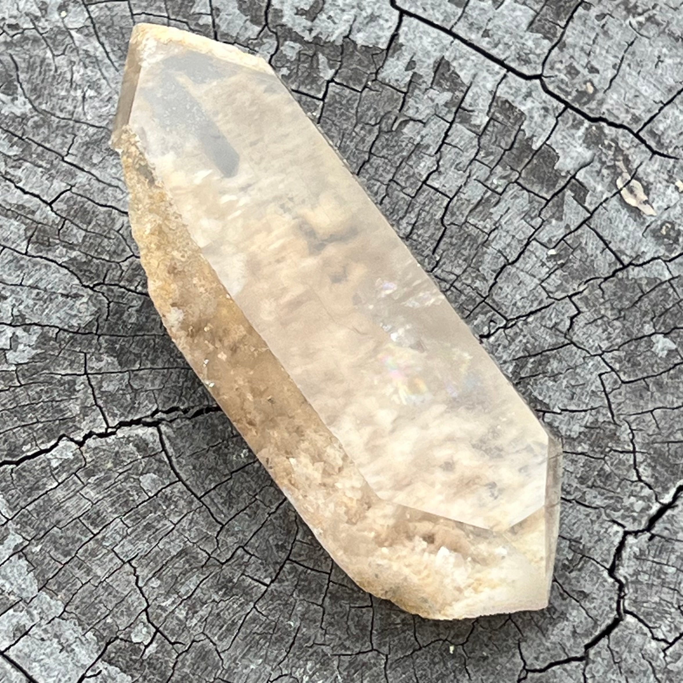 Natural ~ Semi Raw ~ Clear Quartz Point