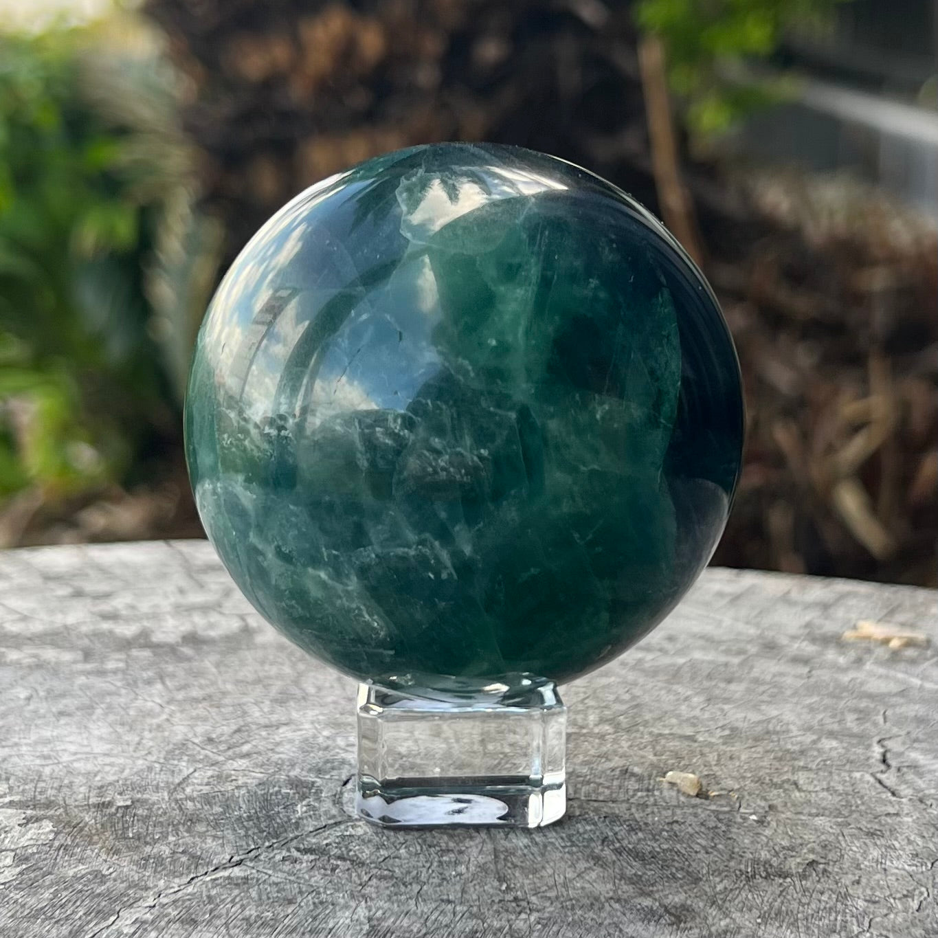 Clarity and Balance ~  Rainbow Fluorite Sphere