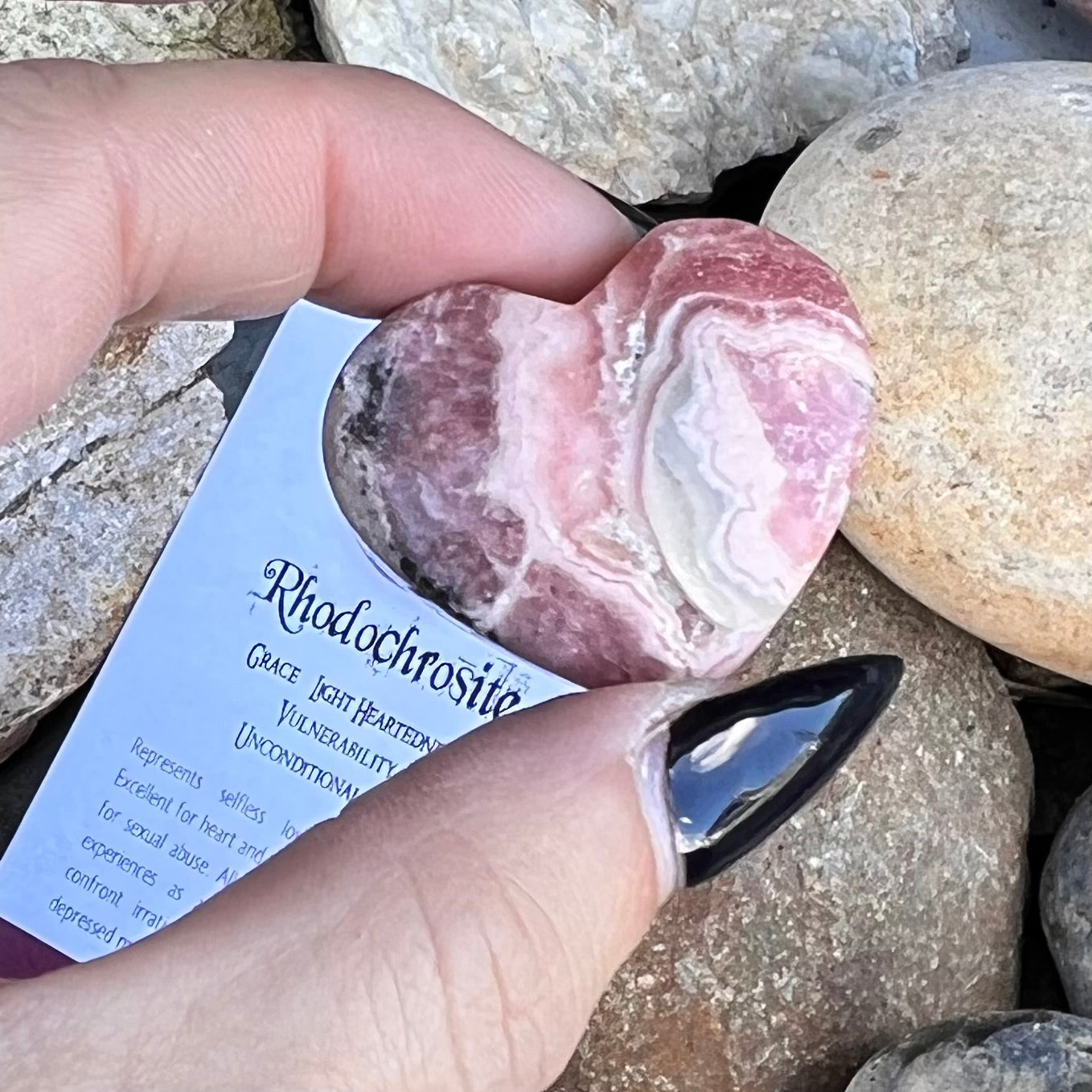 Rhodochrosite Heart ~ Specialty Boxed Crystal