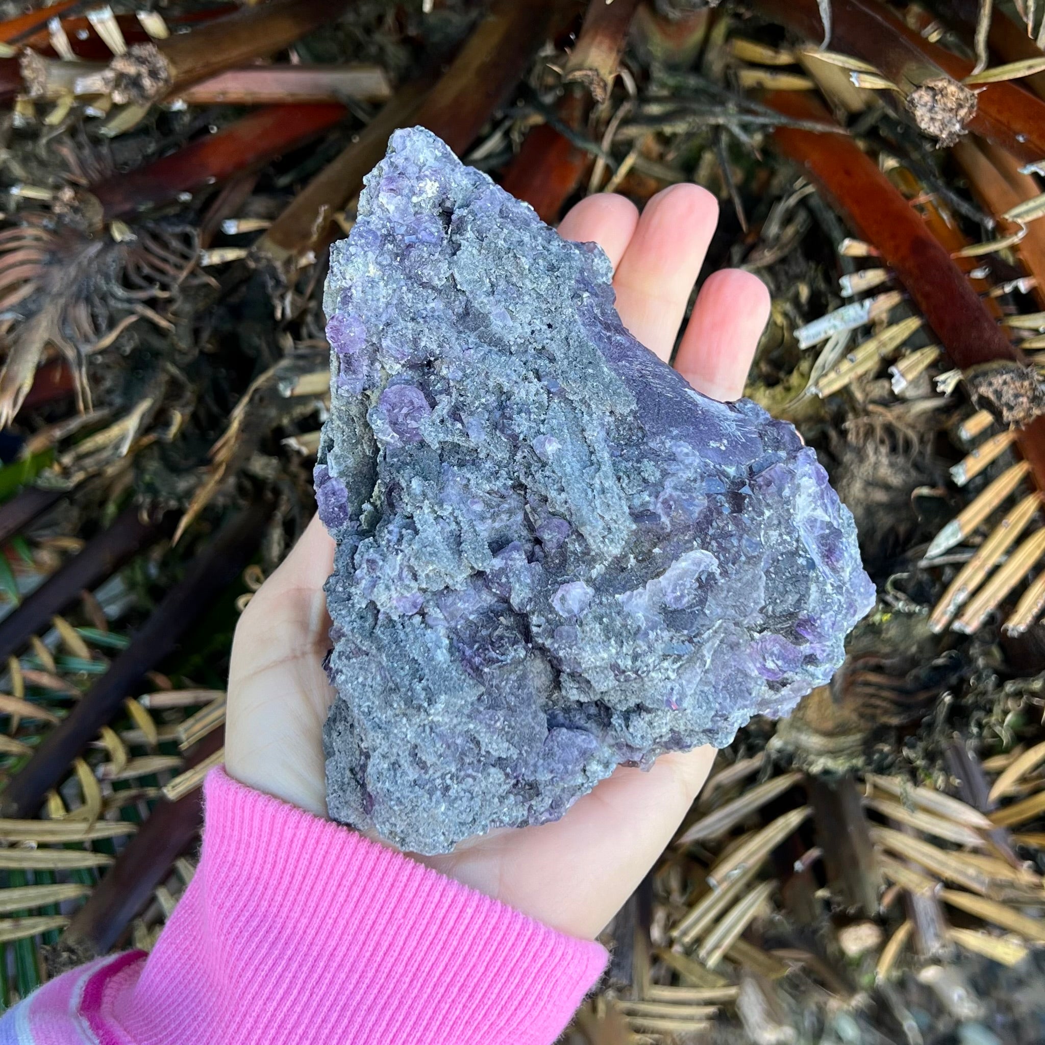 Natural Purple Fluorite Cluster