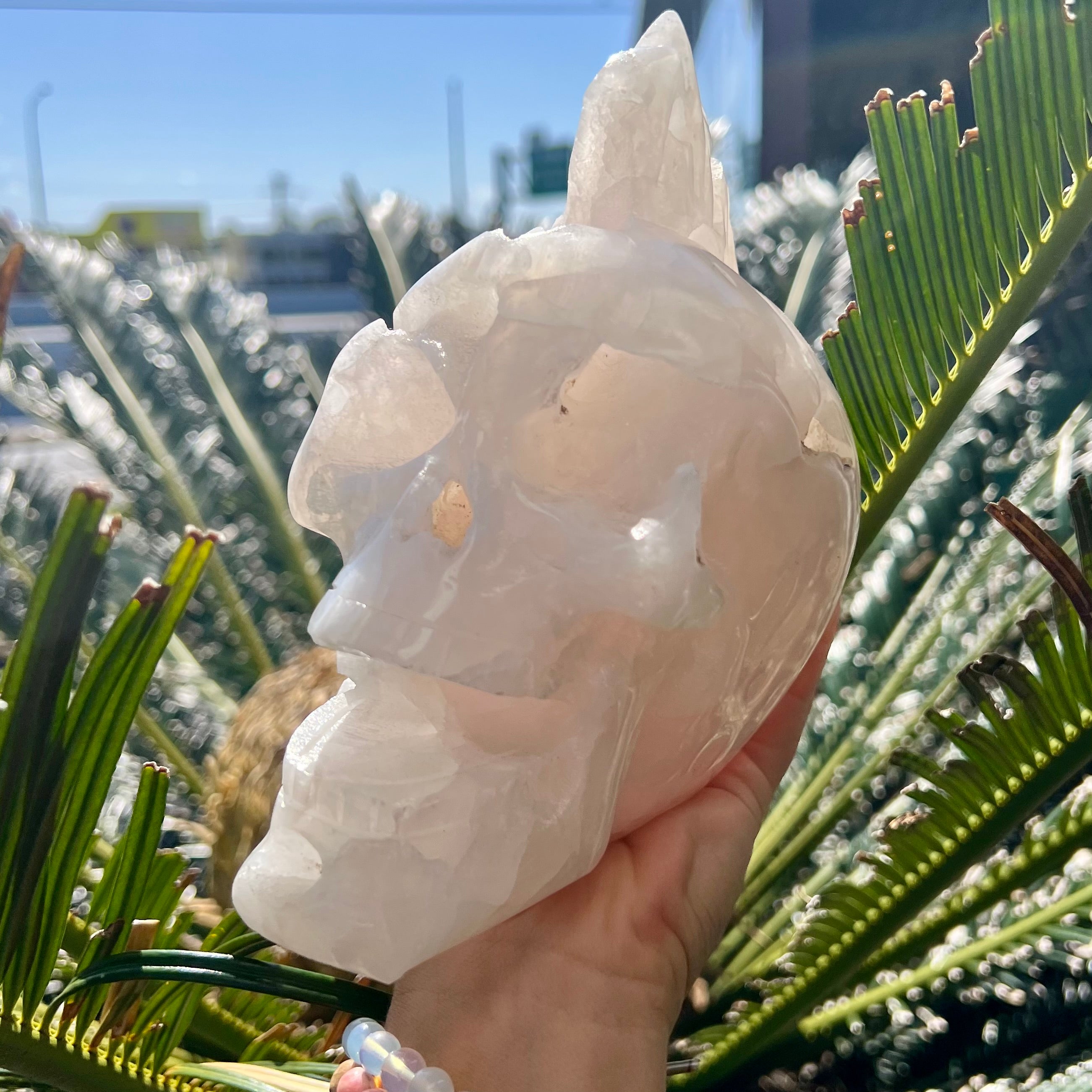 Large Crystal Skull Carving