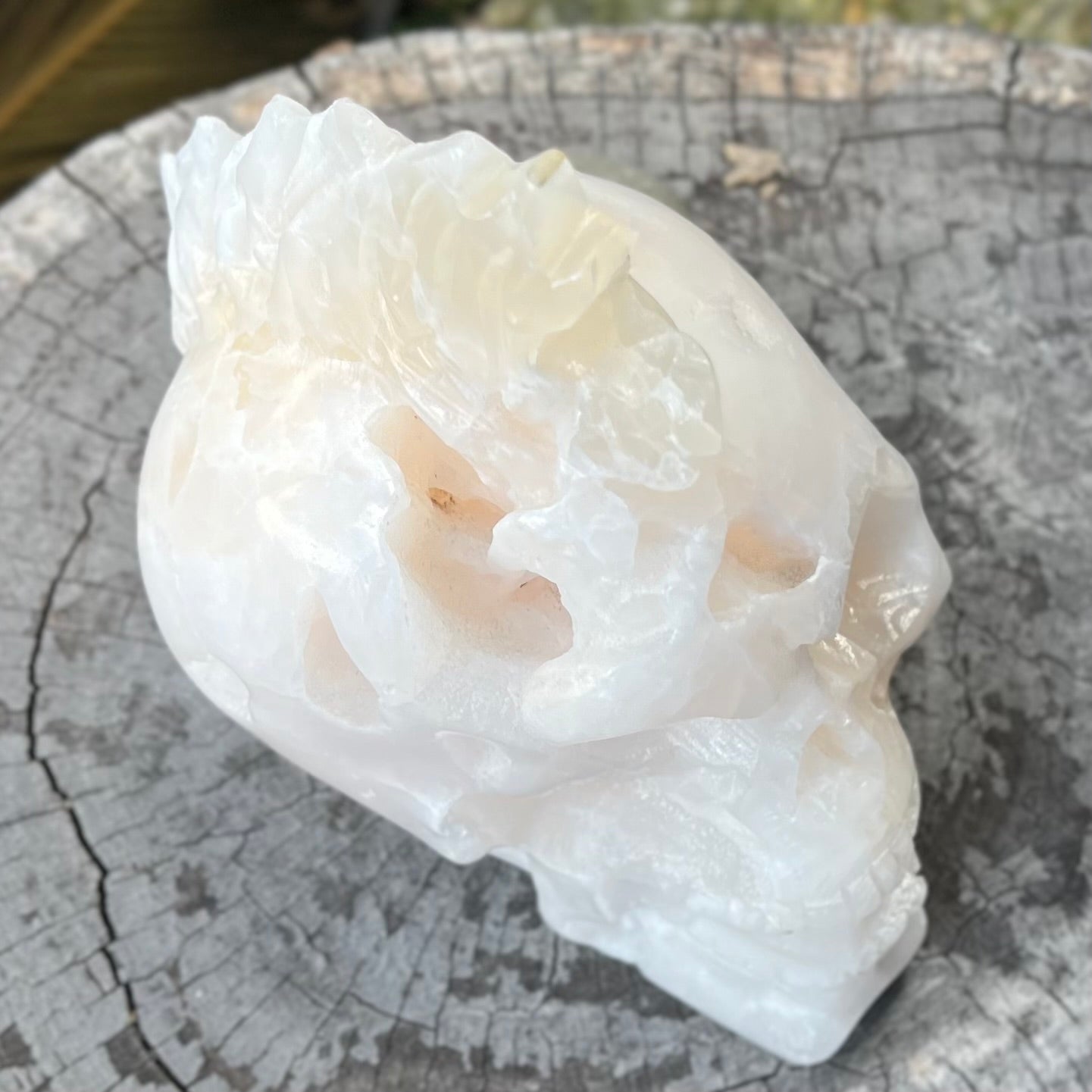 Large Crystal Skull Carving