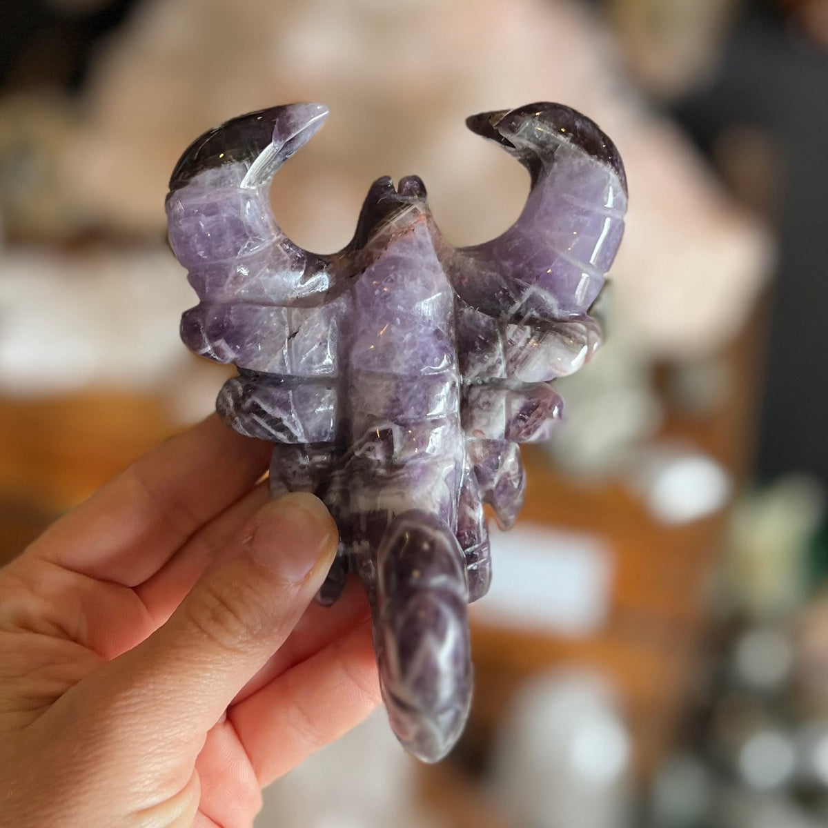 Amethyst Scorpion Carving