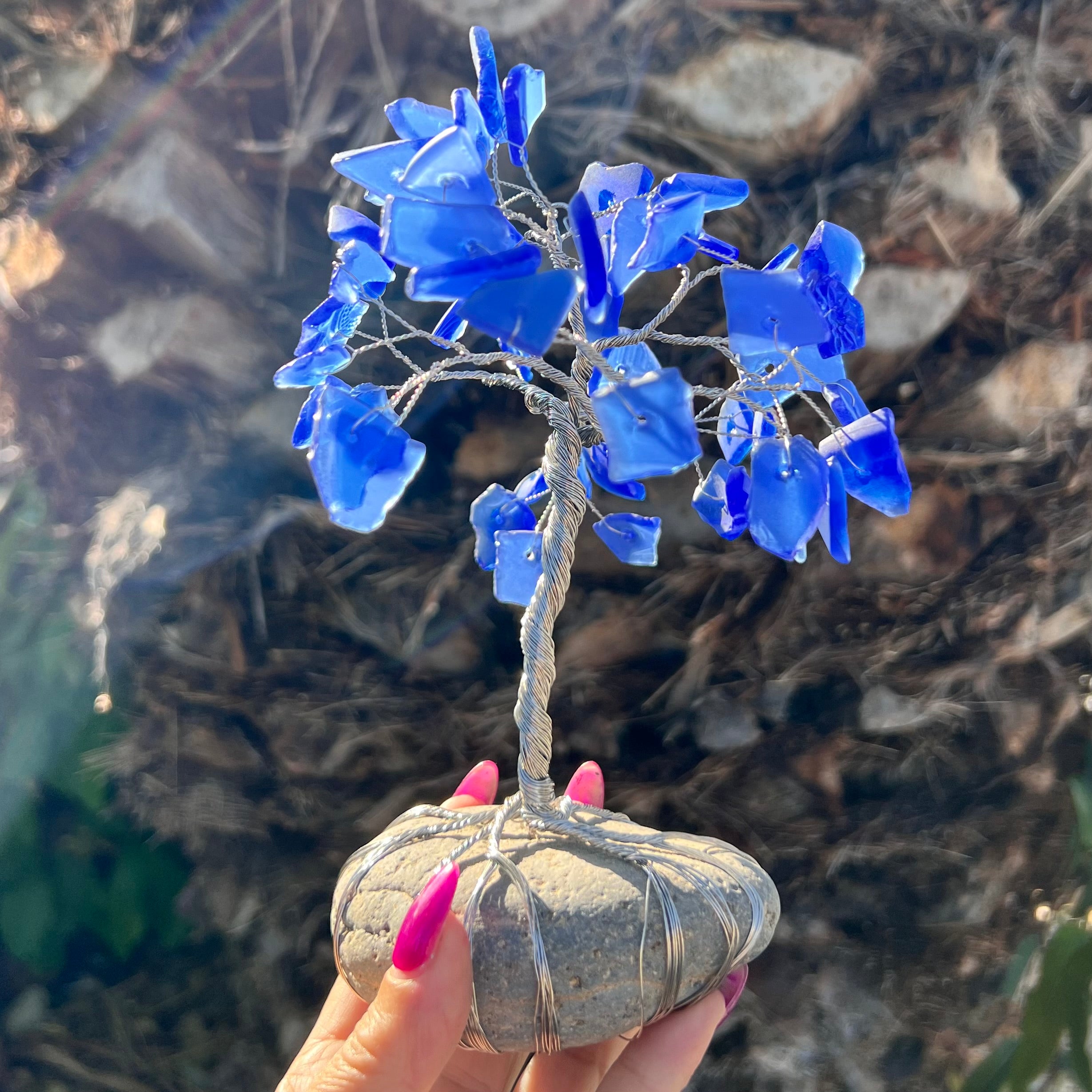 Sea Glass Tree ~ Blue Serenity