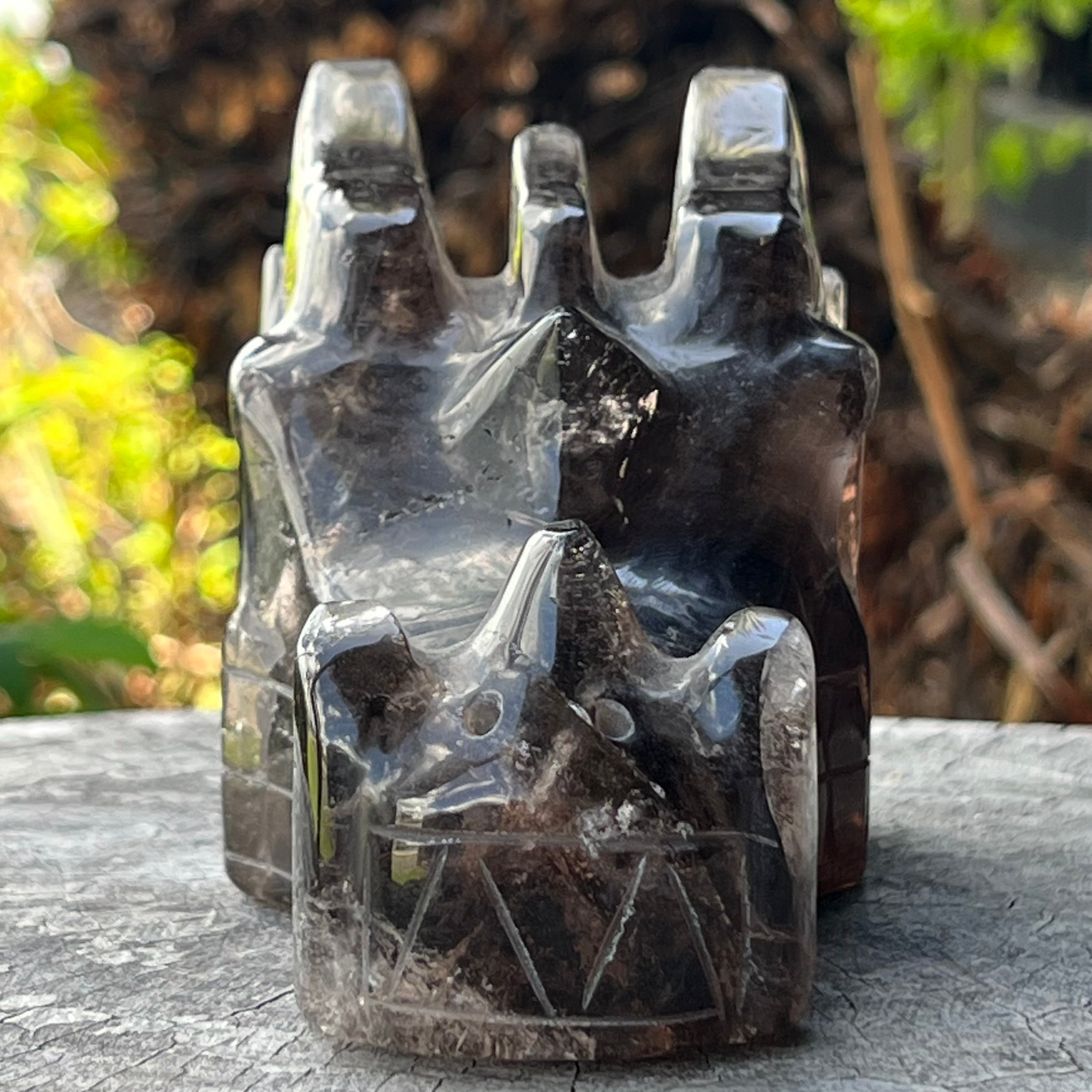 Smokey Quartz Dragon Head Carving