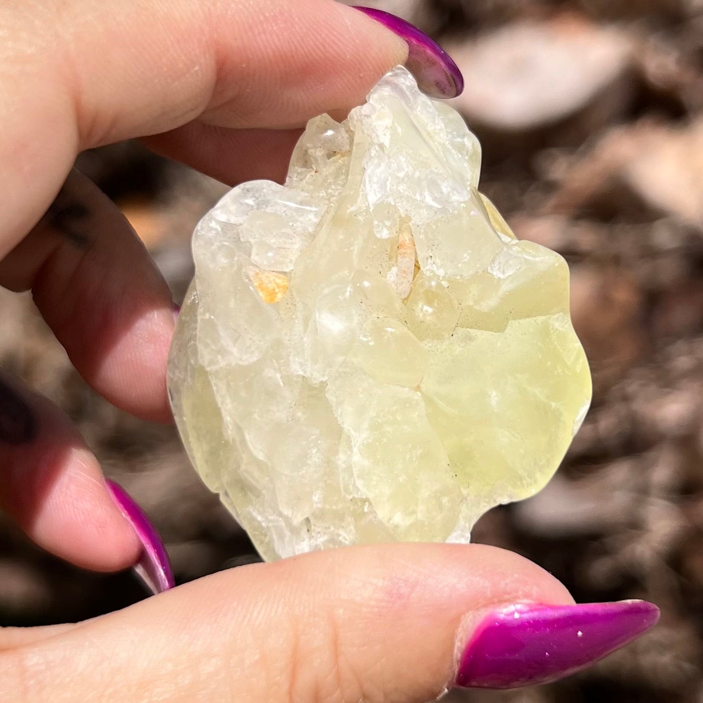 Sulphur Quartz Specimen