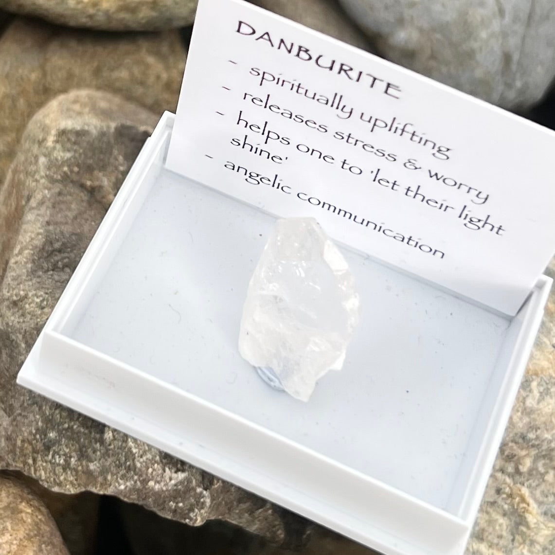 Danburite Raw Specimen~ Specialty Boxed Crystal