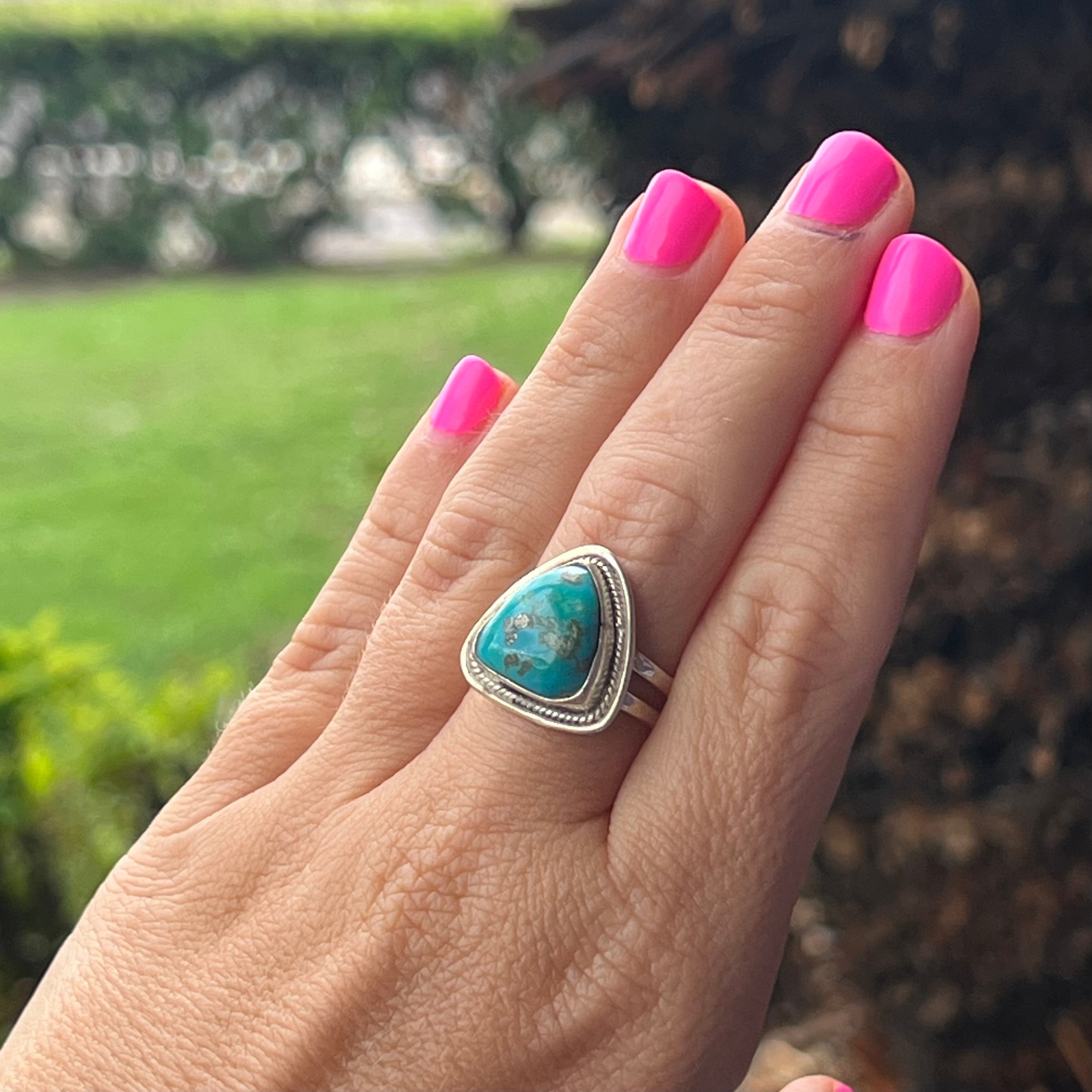 Turquoise ~ Sterling Silver Ring ~ Size 7