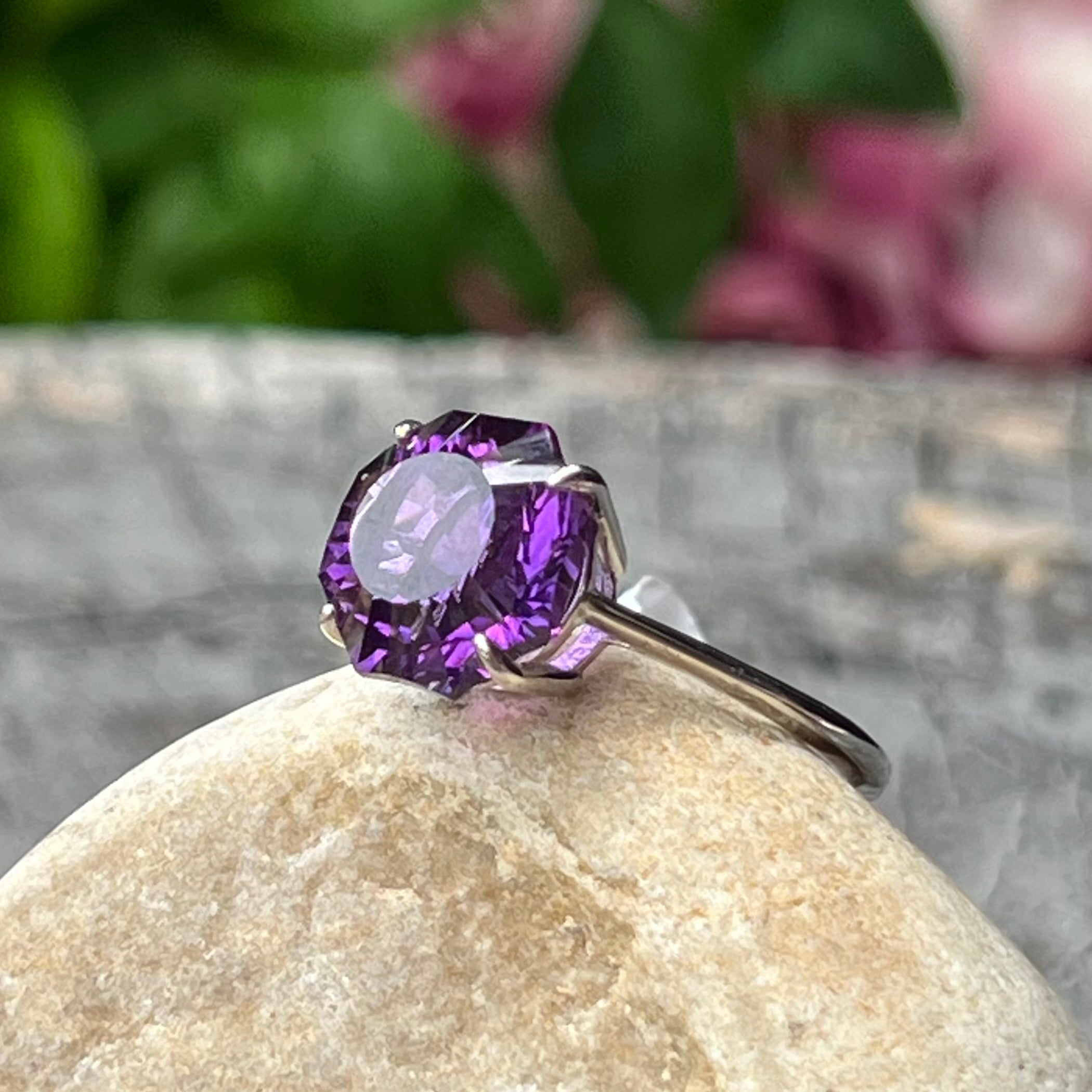 Amethyst Sterling Silver Ring ~ 9
