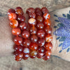 Carnelian Beaded Bracelet ~ Large Fit