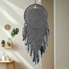 Black Boho Flower of Life Macrame Dream Catcher