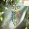 Sea Glass Lotus Wind Chime ~ Rainbow Joy ~ Large