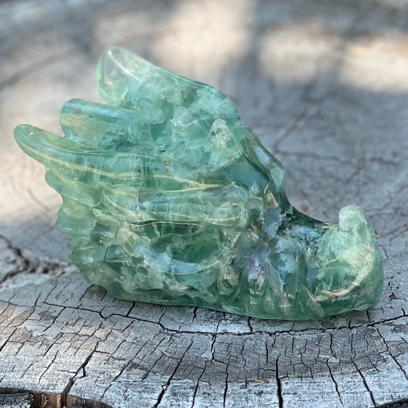 Green Fluorite Dragon Head