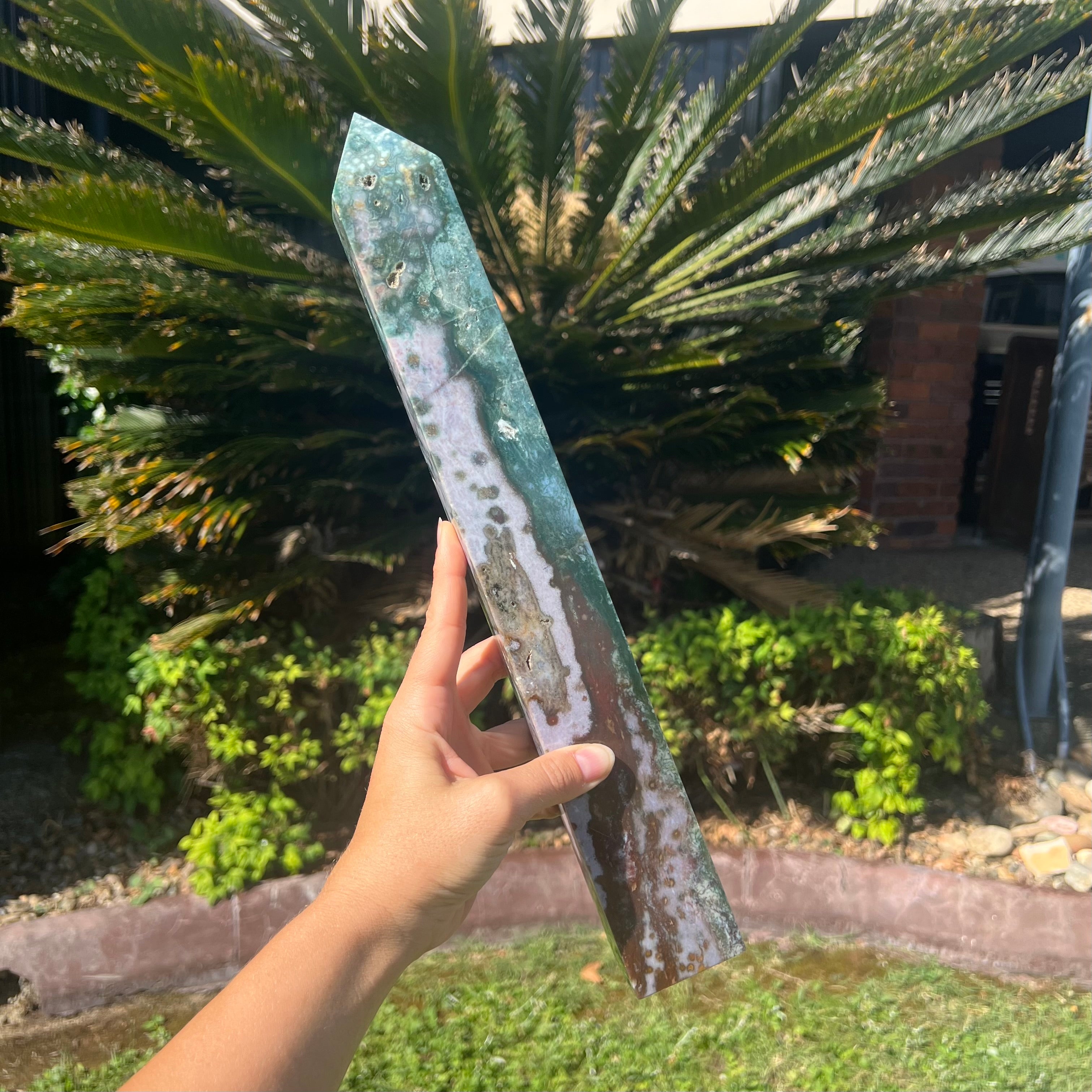 Rich Red Ocean Jasper Large Tower