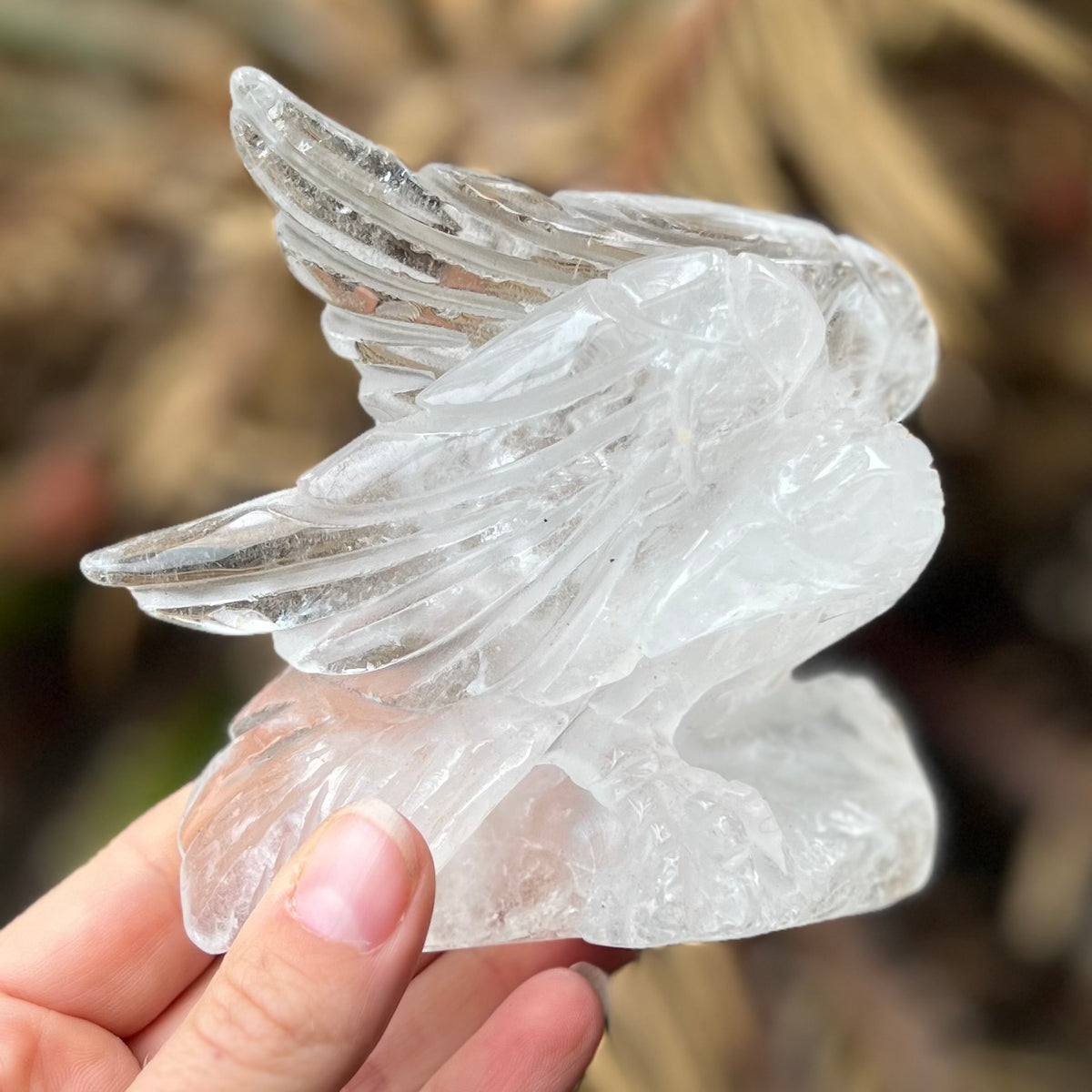 SALE ~ Clear Quartz Eagle Carving