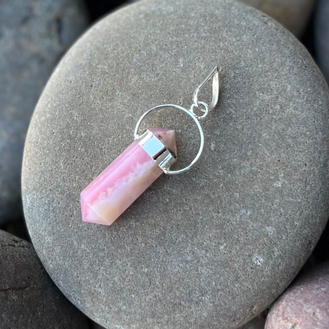 Pink Opal ~ Double Terminated Pendant