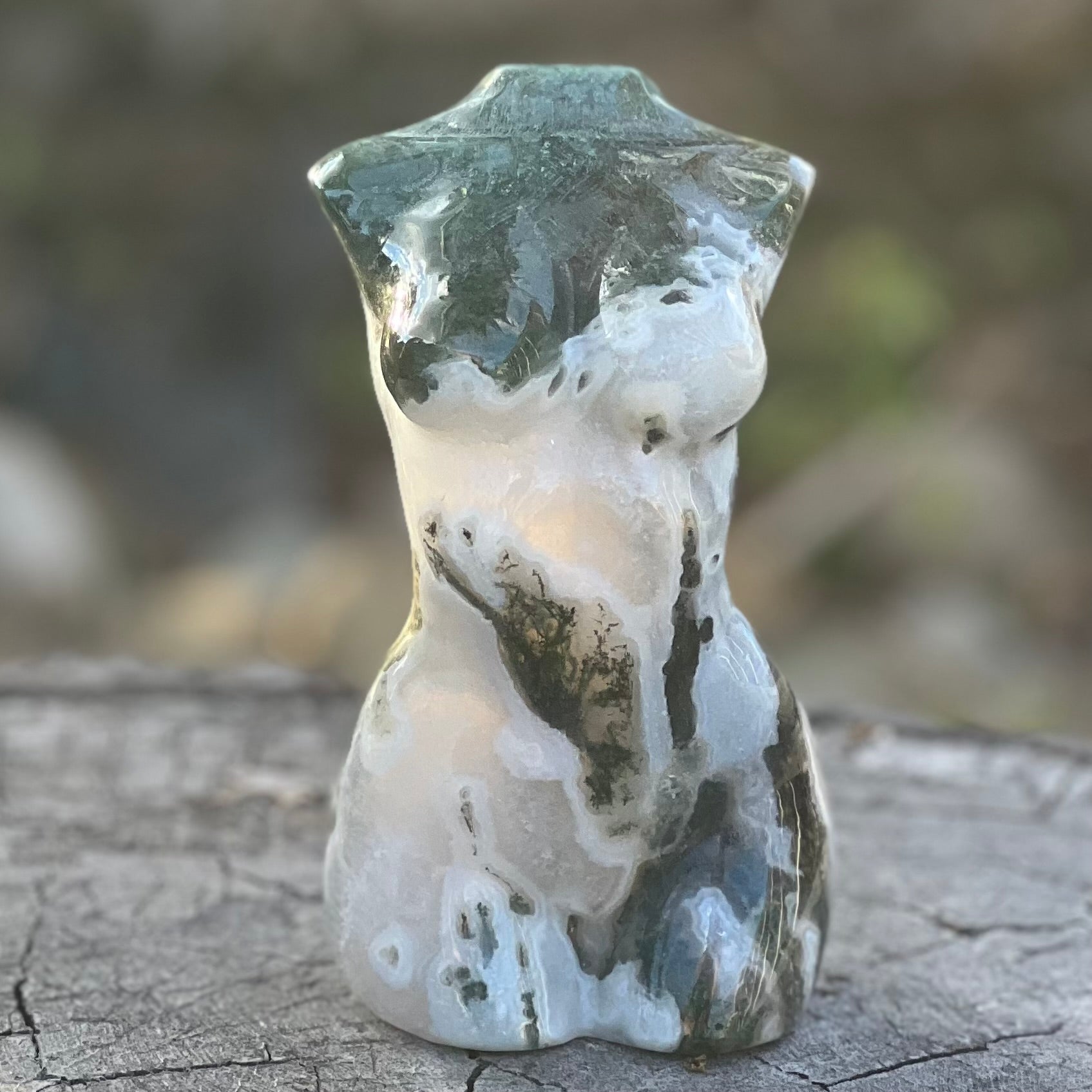 Moss Agate ~ Gaia Goddess ~ Mother Earth (1)