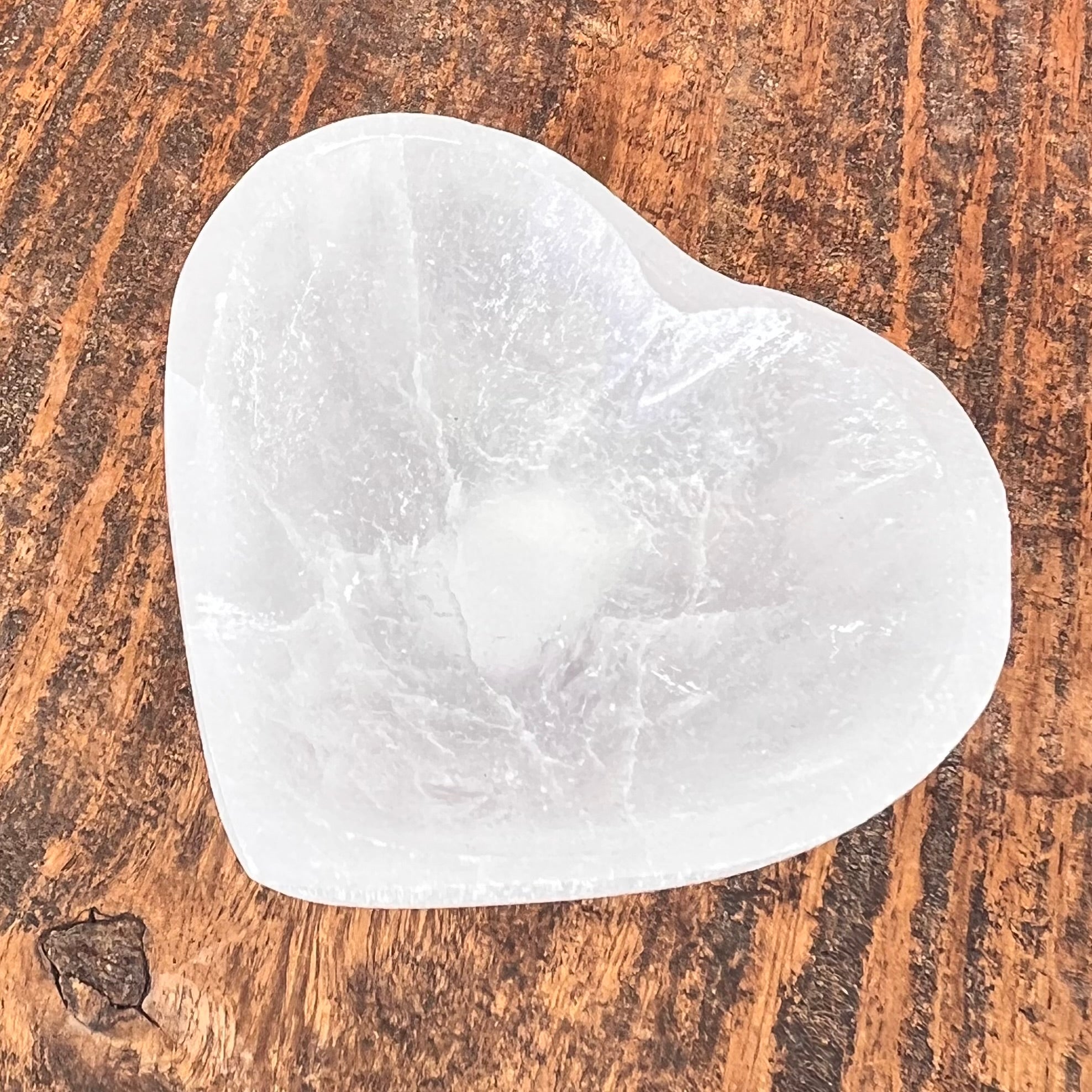 Selenite Cleansing & Charging Heart Bowl Small