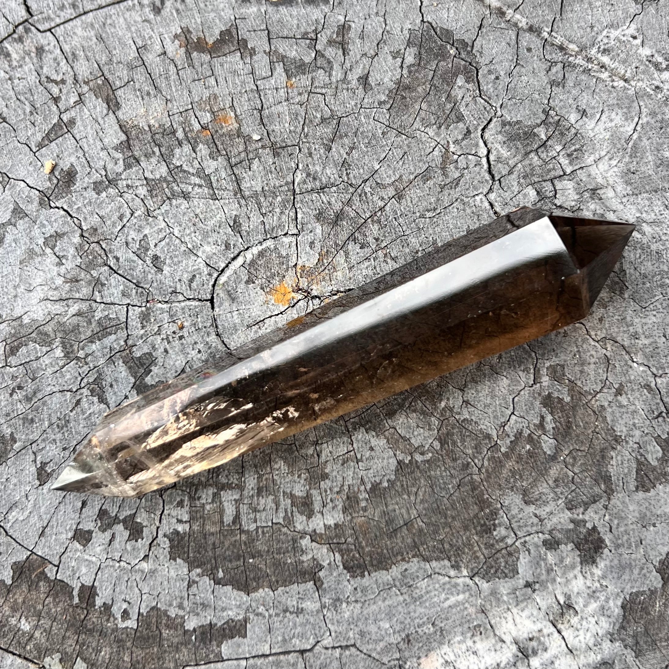 Smoky Quartz Double Terminated Wand