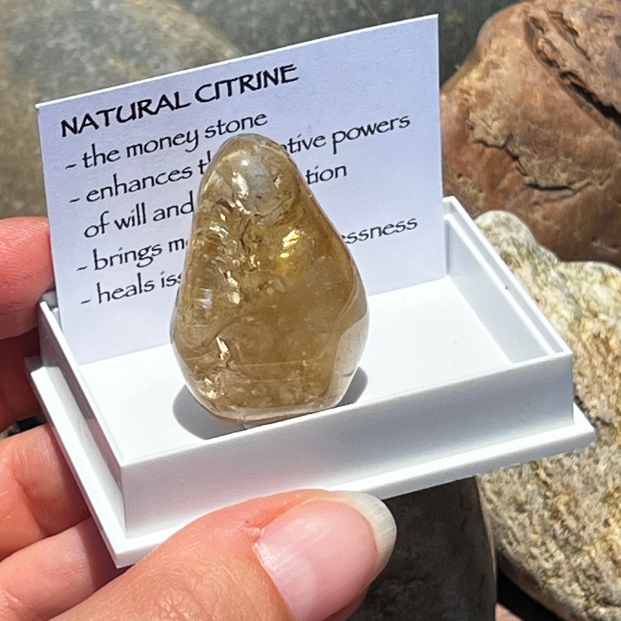 Citrine Tumble  ~ Specialty Boxed Crystal