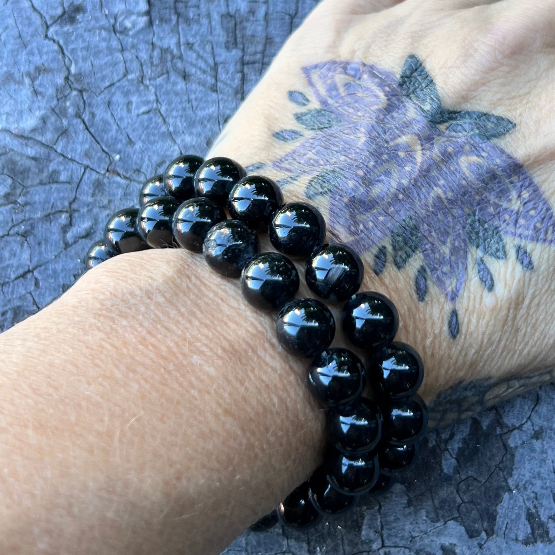 Black Tourmaline Protector Bracelet 10mm