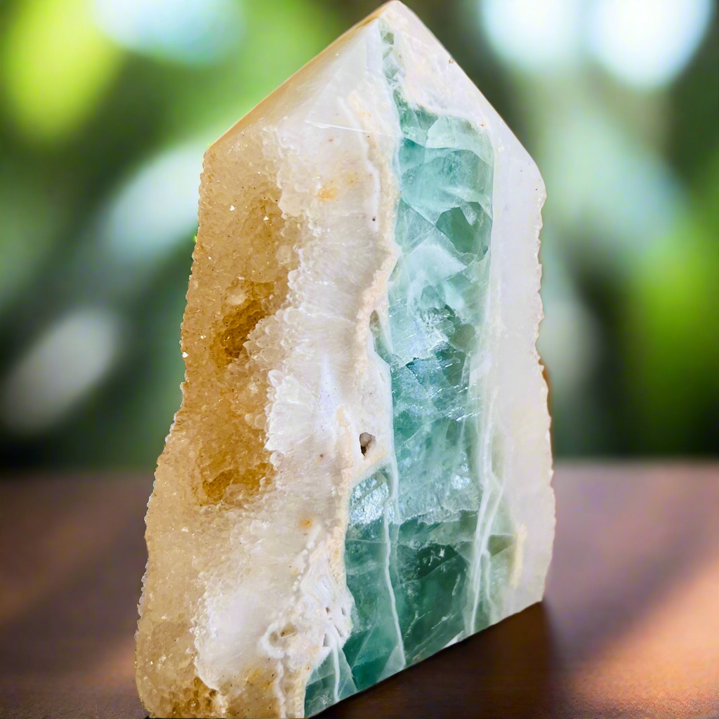 Drewsy Semi Raw Green Flourite tower