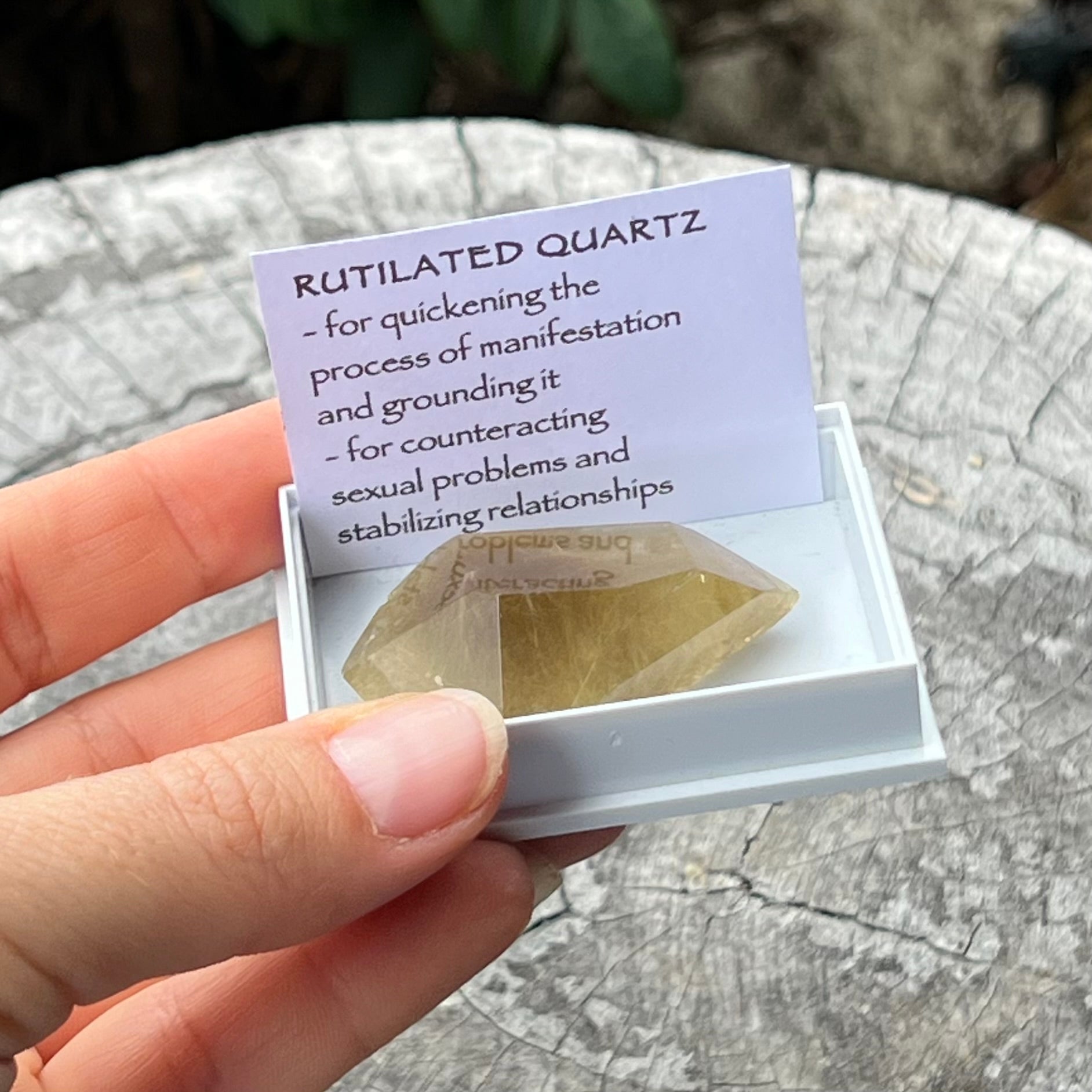Rutilated Quartz ~ Specialty Boxed Crystal