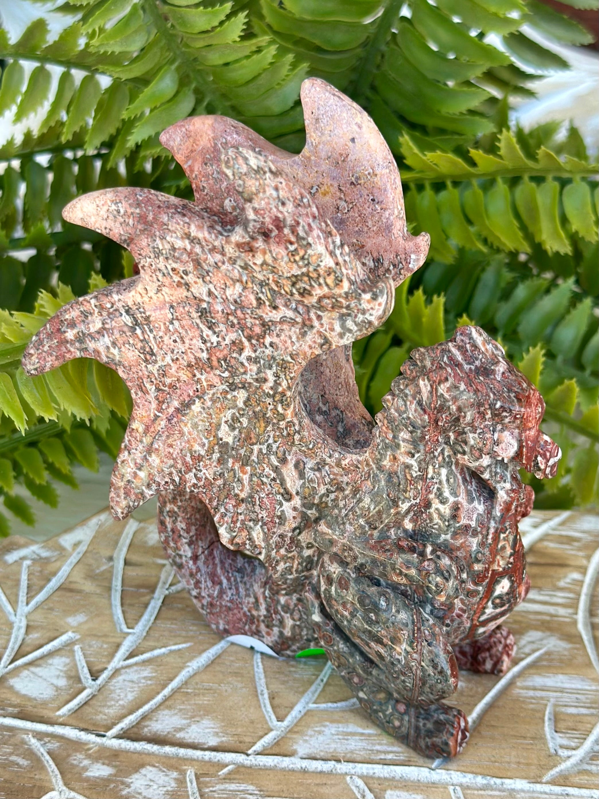 Leopard Stone Dragon Carving