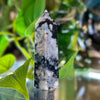 Black Flower Agate Tower