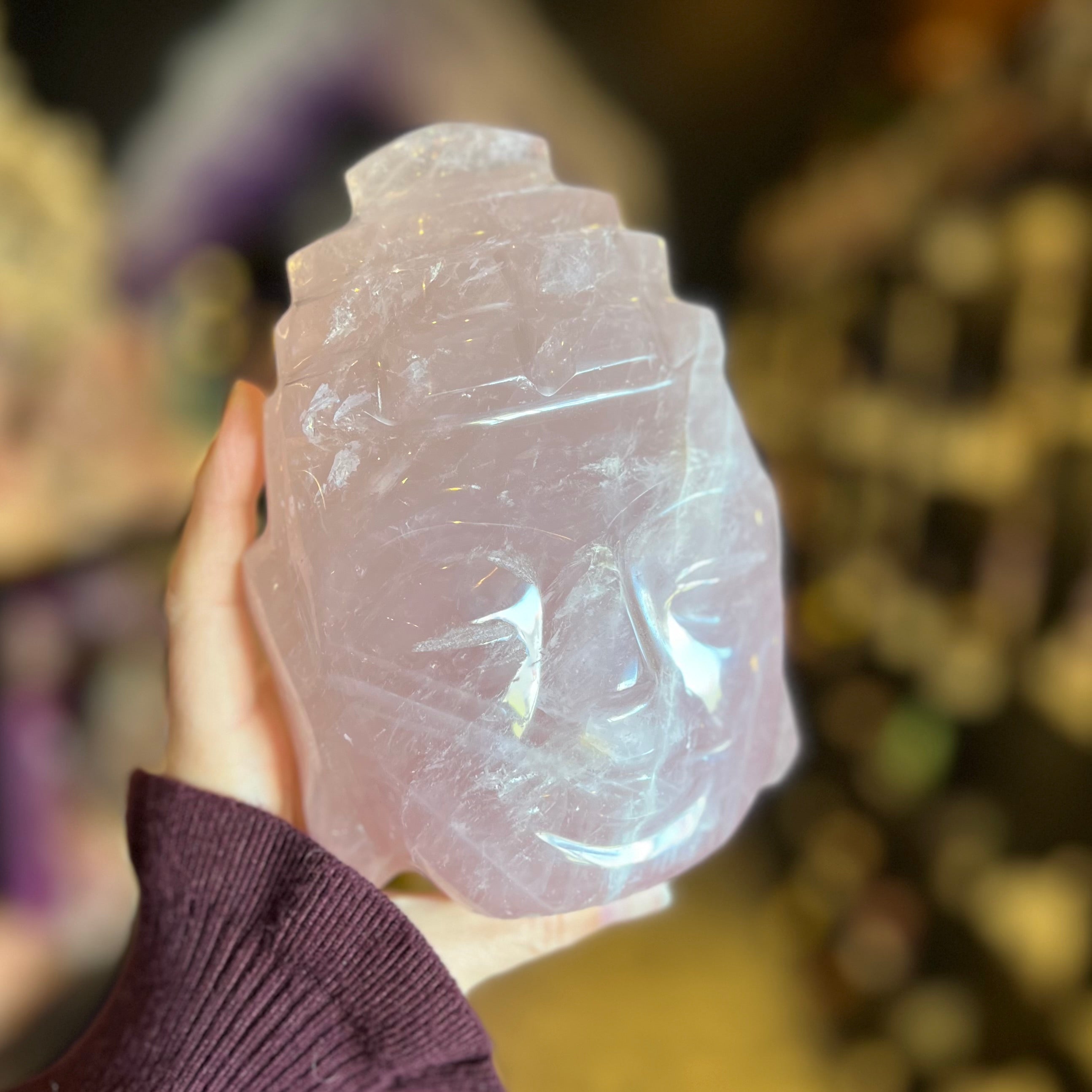 Rose Quartz Buddha of Peace