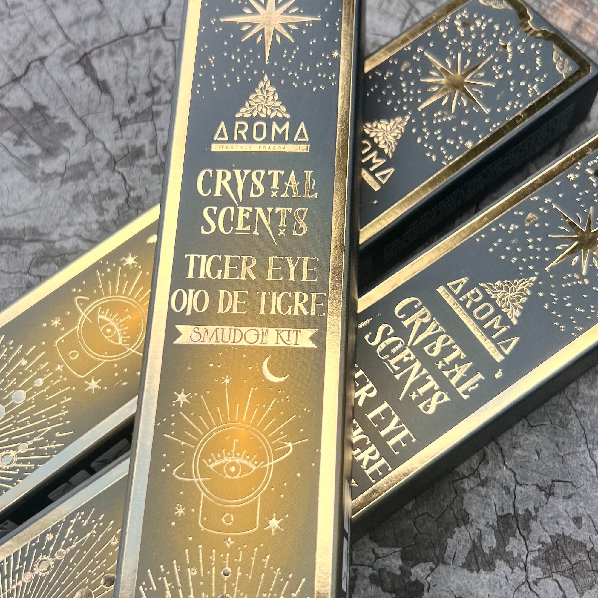Tiger Eye  ~ Crystal Scents Smudge Kit Incense