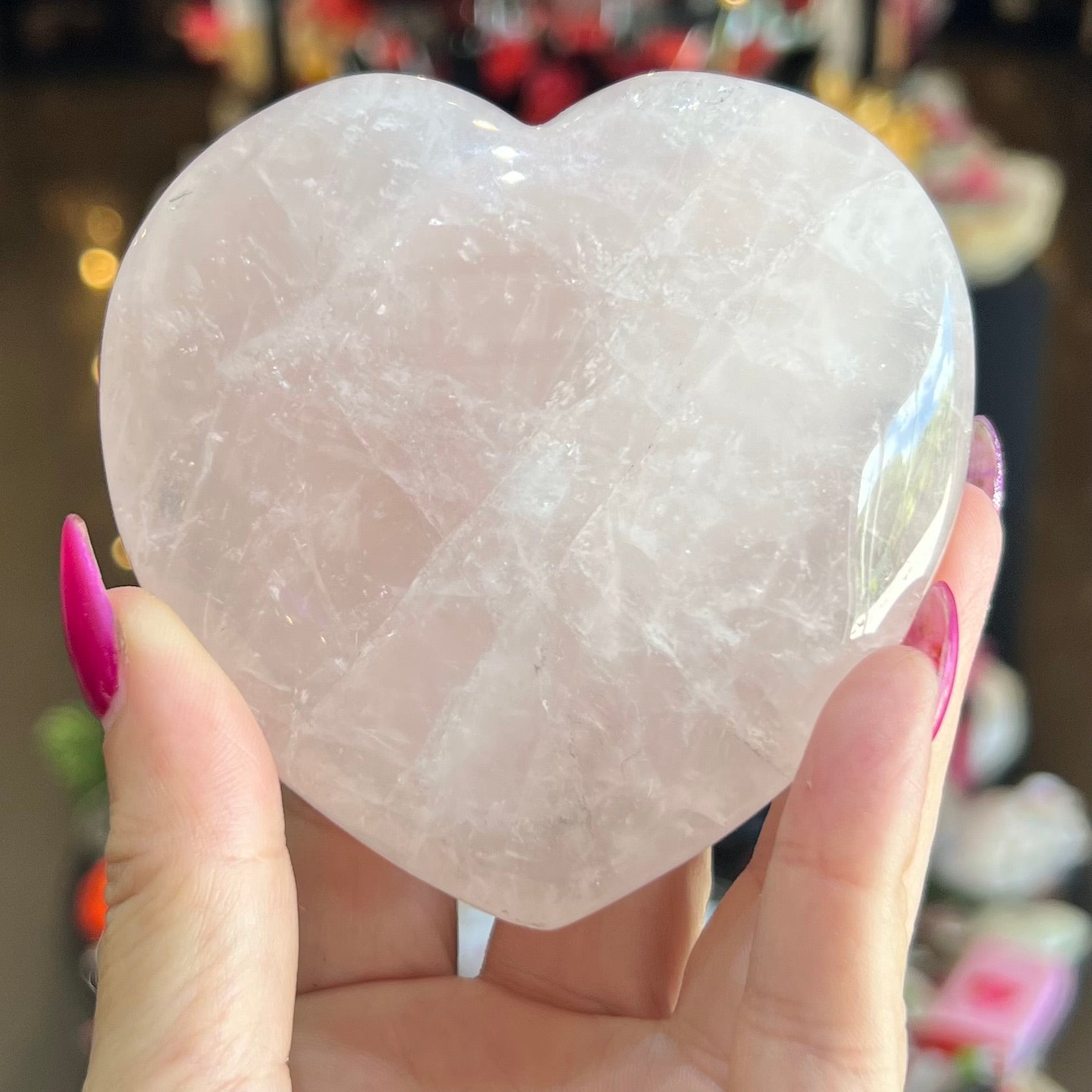 Rose Quartz Large Heart