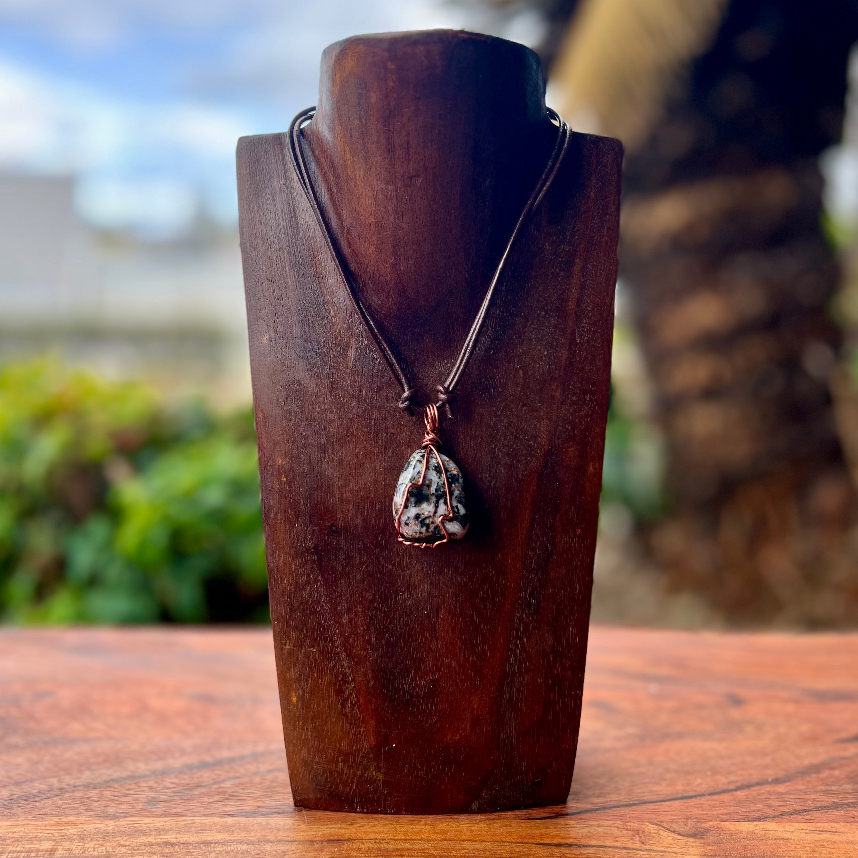 Muse Forged ~ Artesian Moss Agate Necklace