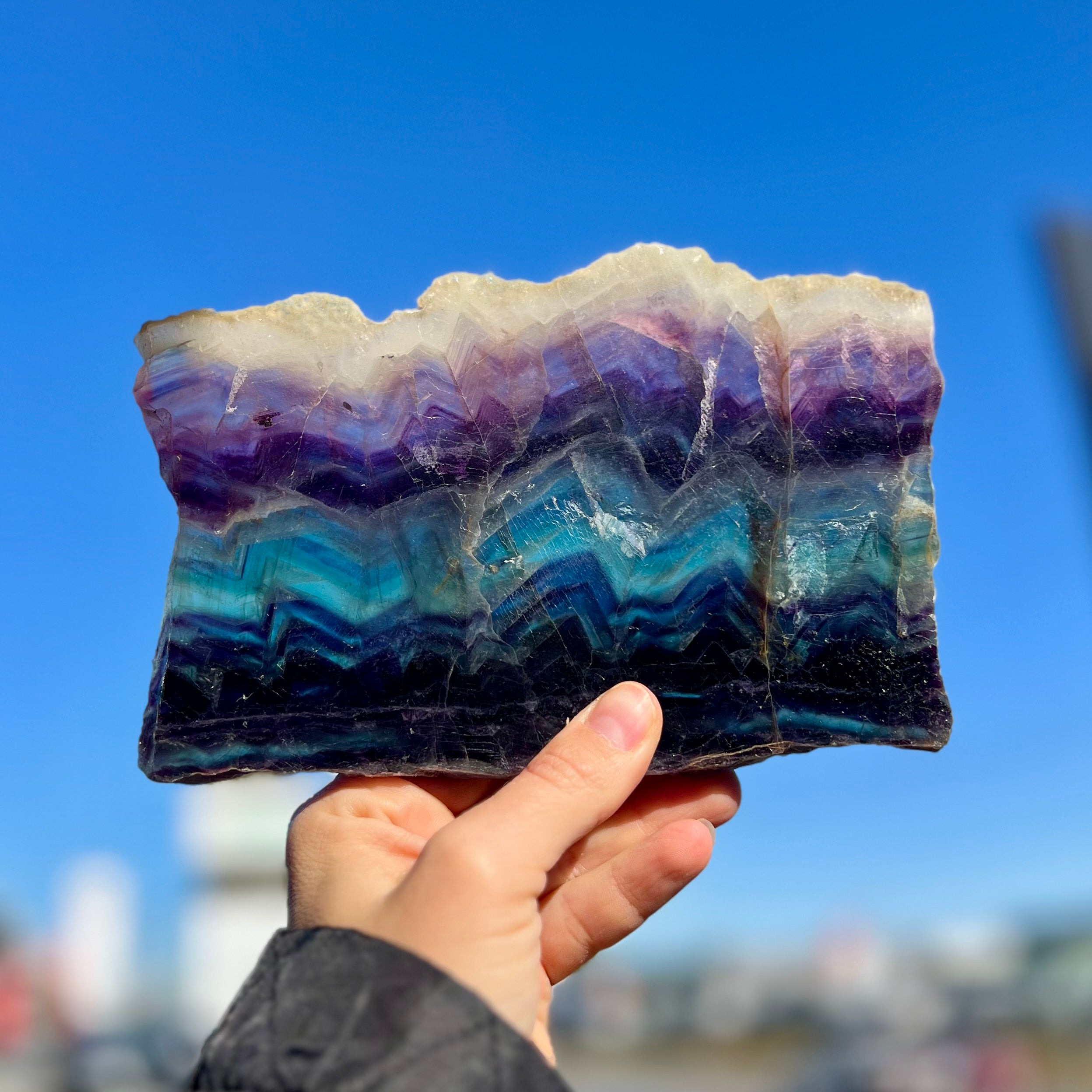 Rainbow Fluorite Slab