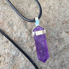 Amethyst Pencil Double Pointed Pendant