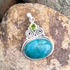 Emerald & Peridot Sterling Silver Pendant